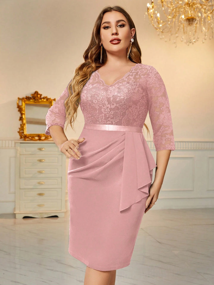 Rochie midi SHEIN, roz