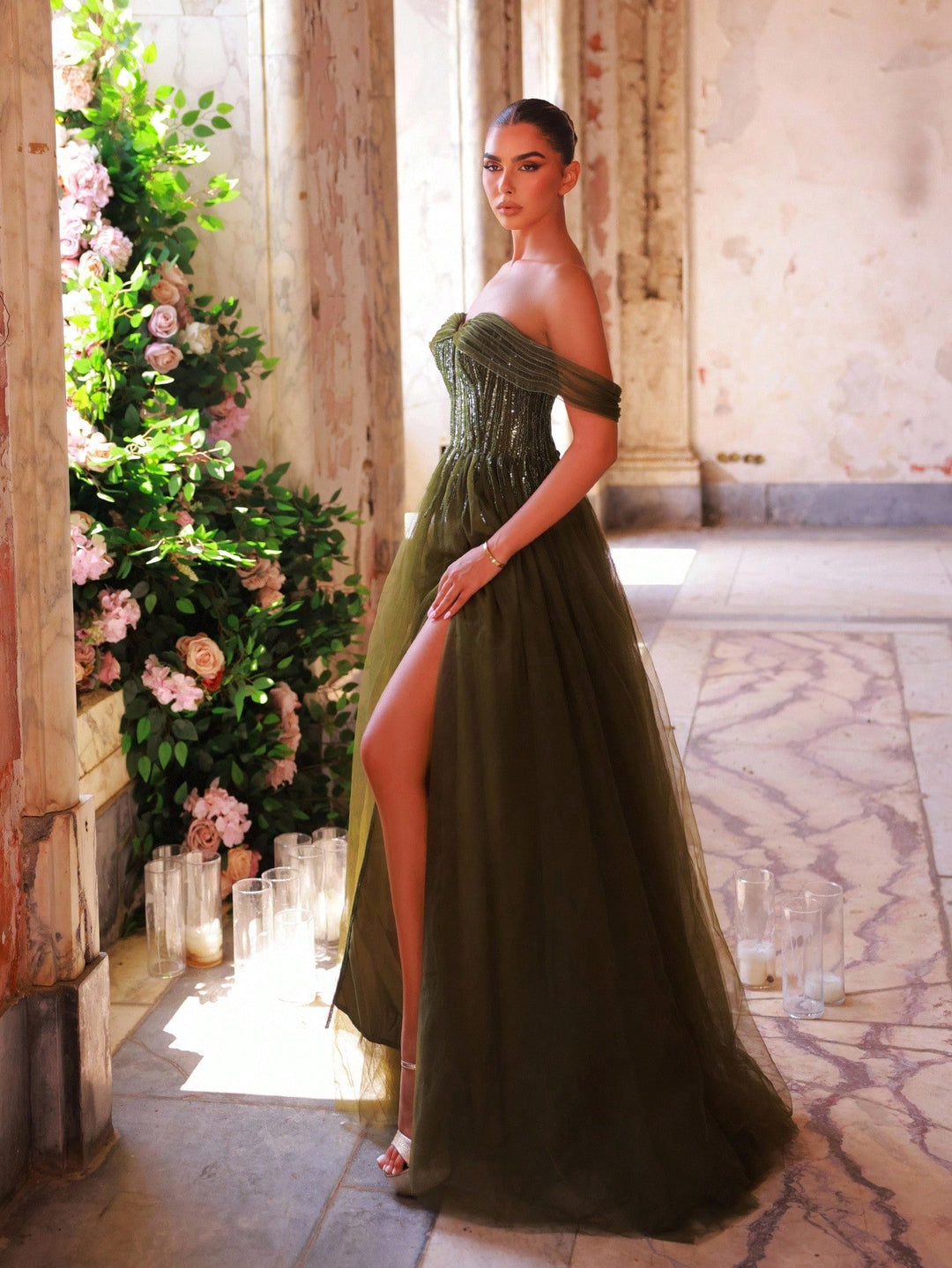 Rochie SHEIN, kaki