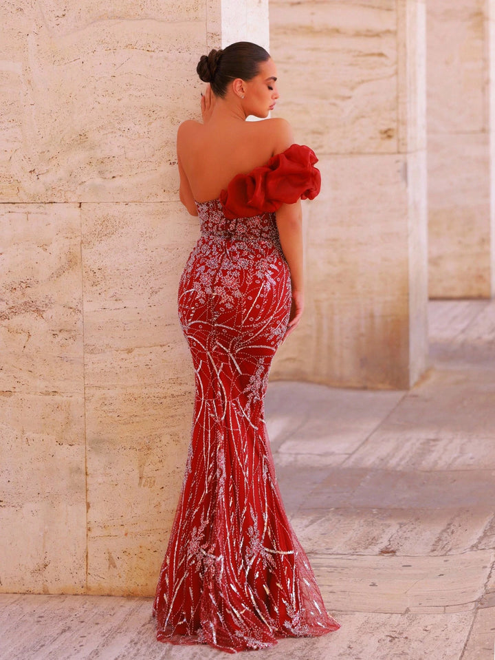 Rochie de ocazie SHEIN, vișiniu
