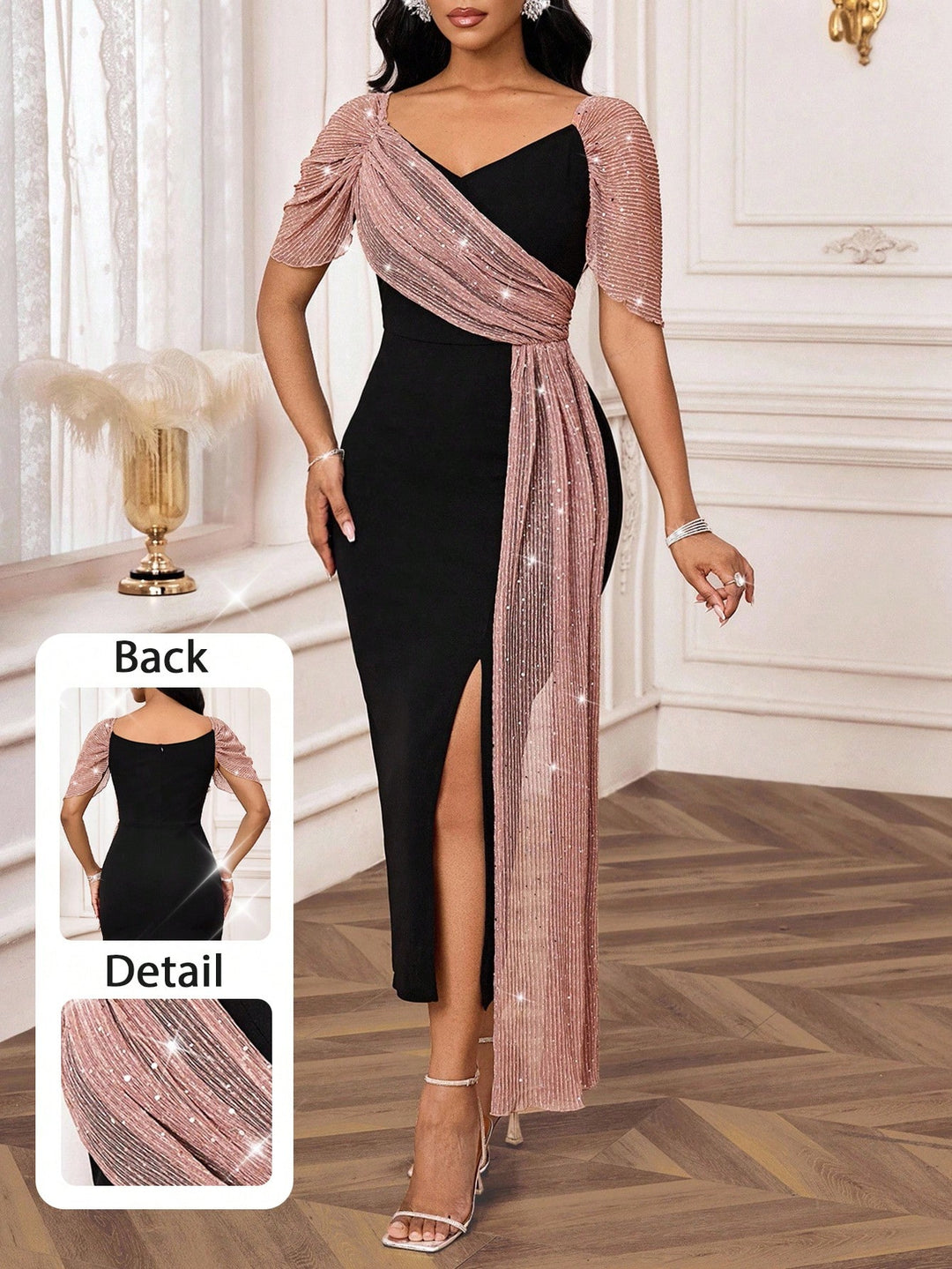 Rochie maxi SHEIN, negru