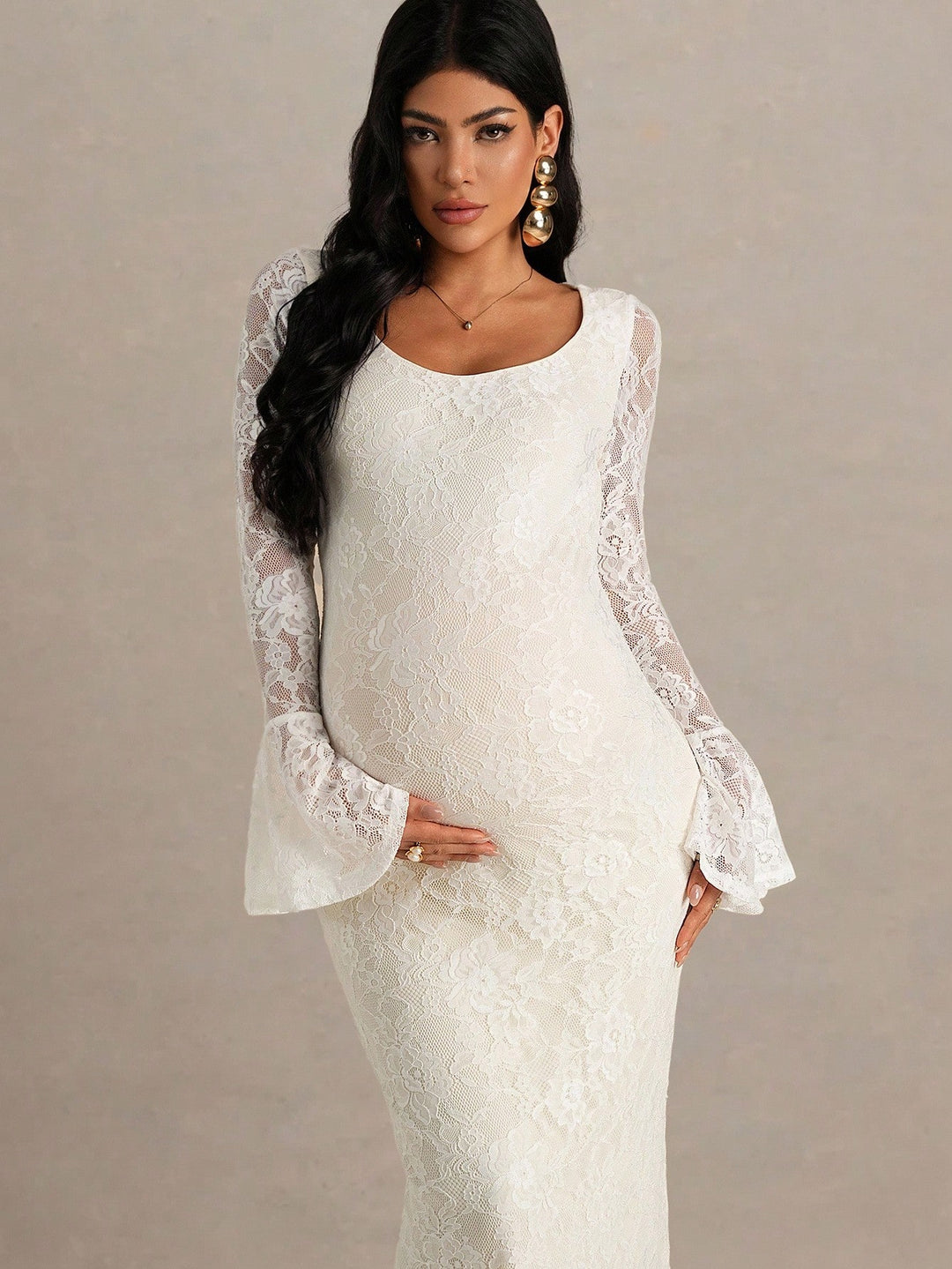 Rochie maxi  SHEIN, bej