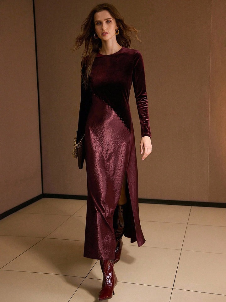 Rochie maxi SHEIN, vișiniu