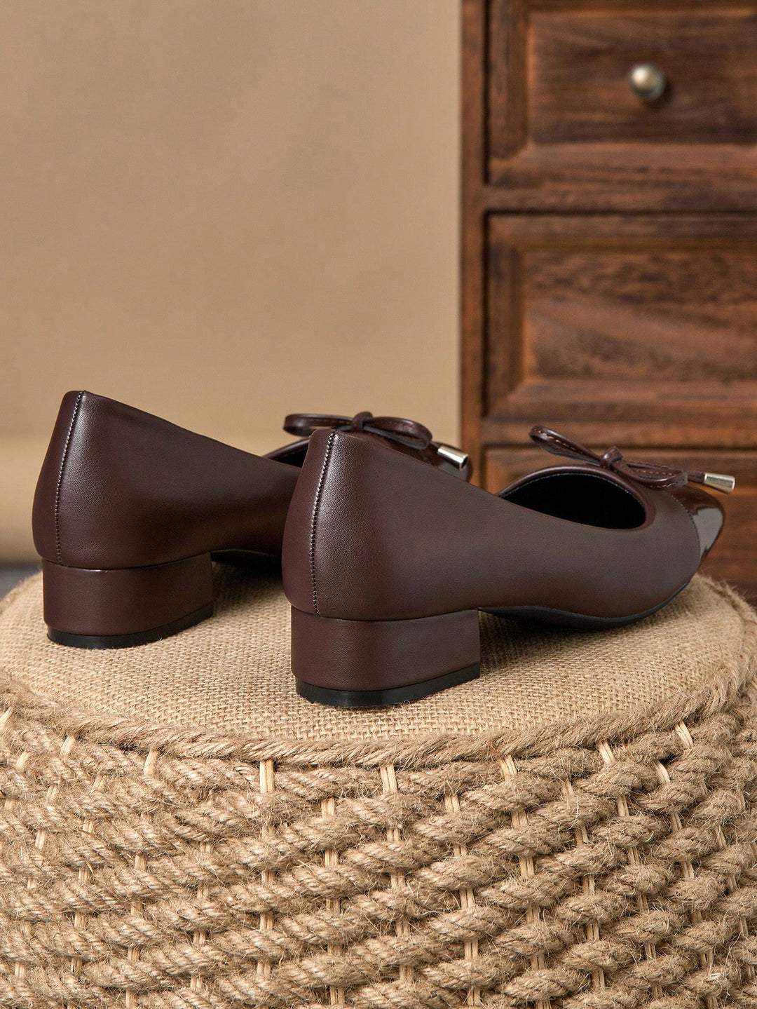 Pantofi cu toc SHEIN, maro