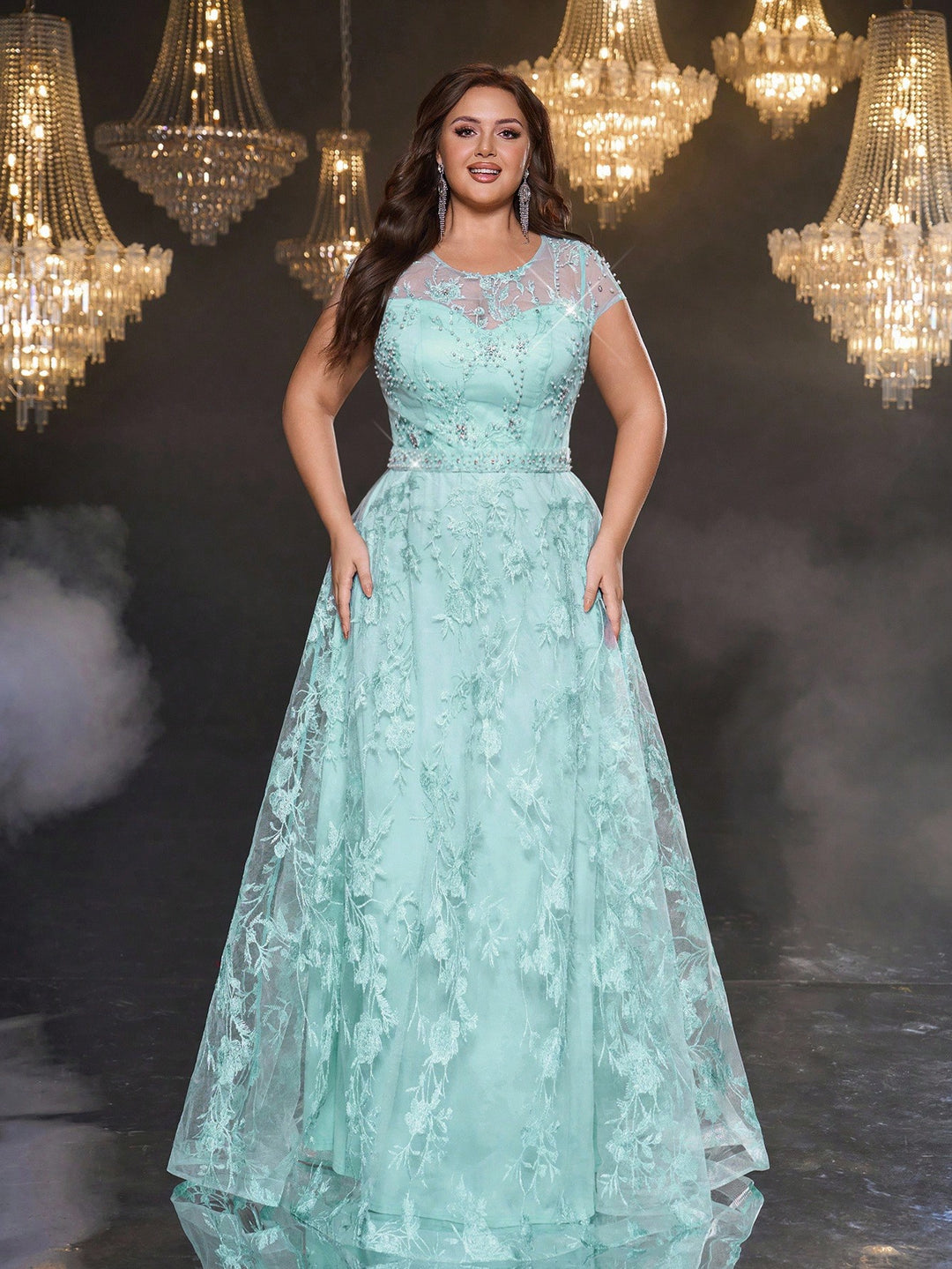 Rochie maxi SHEIN, turcoaz