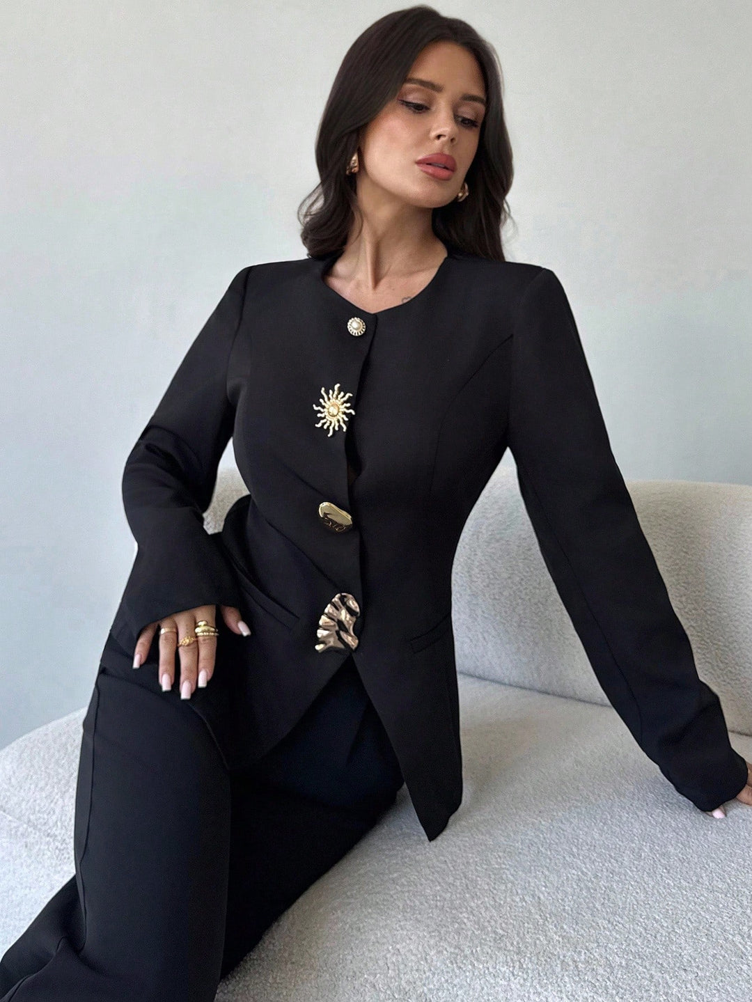 Sacou SHEIN, negru