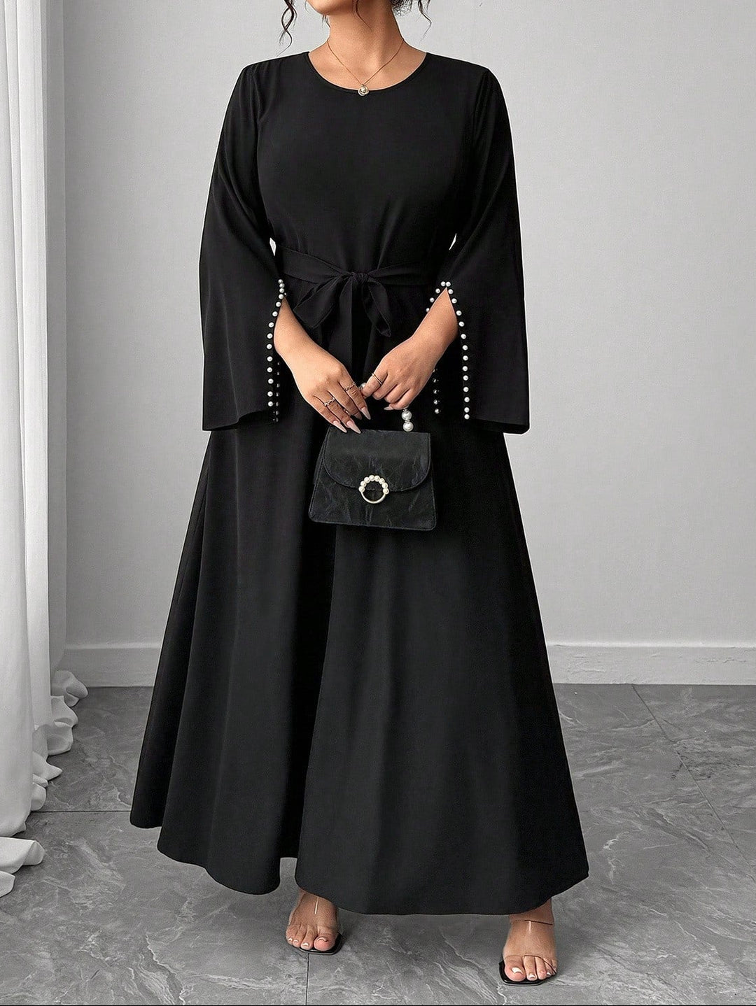 Rochie maxi Shein Curve, negru