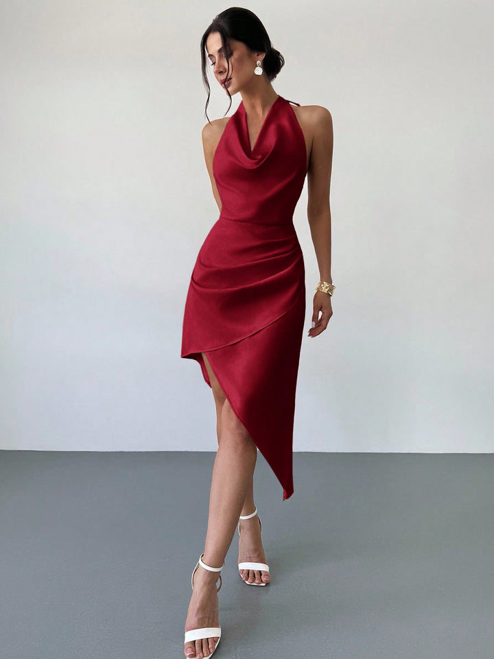 Rochie midi SHEIN, vișiniu