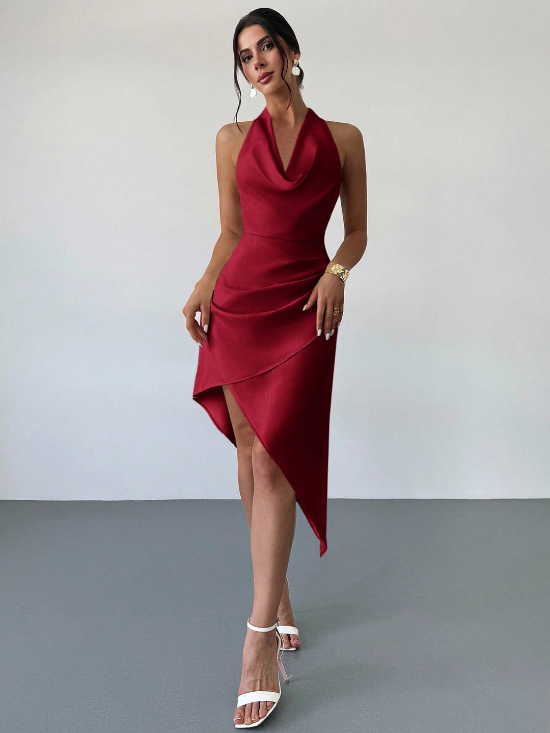 Rochie midi SHEIN, vișiniu