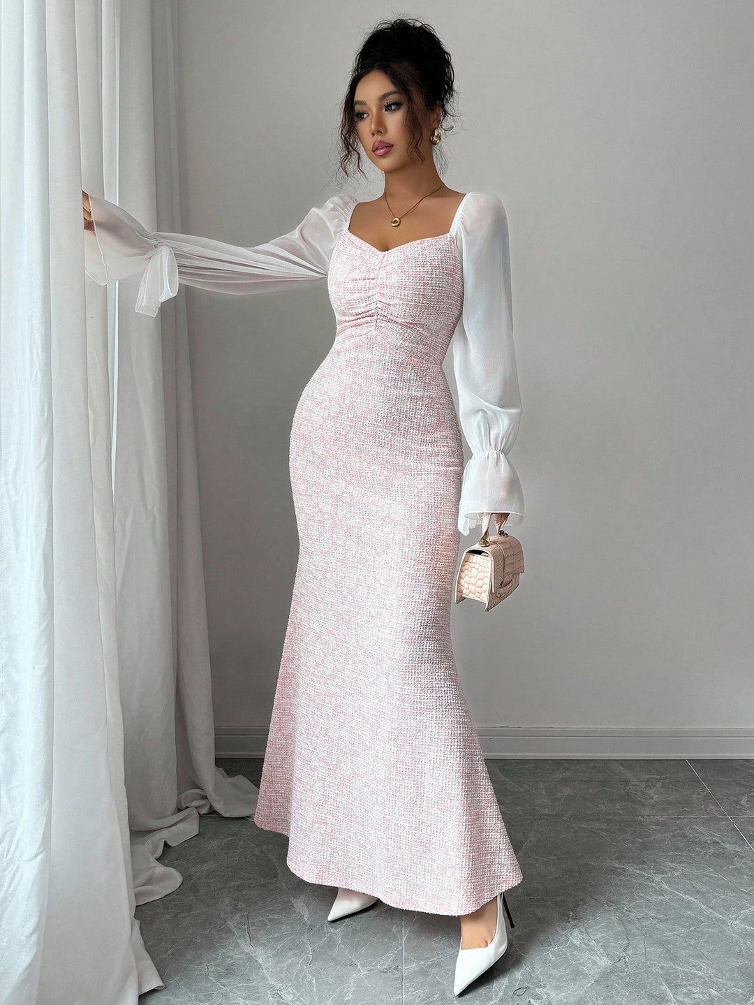 Rochie maxi SHEIN, roz