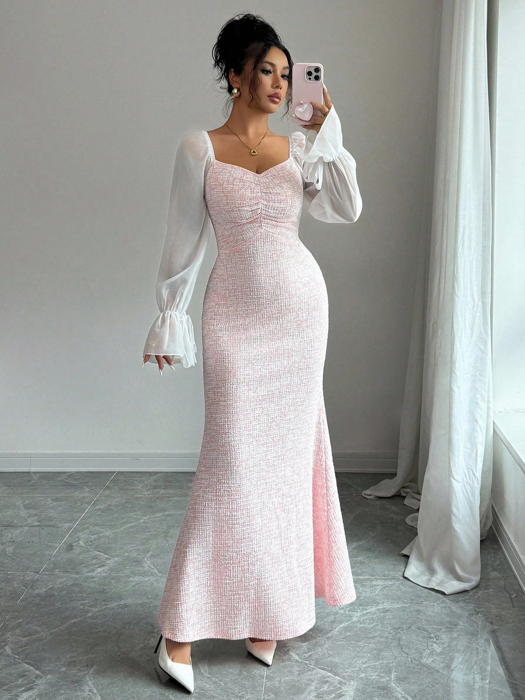 Rochie maxi SHEIN, roz