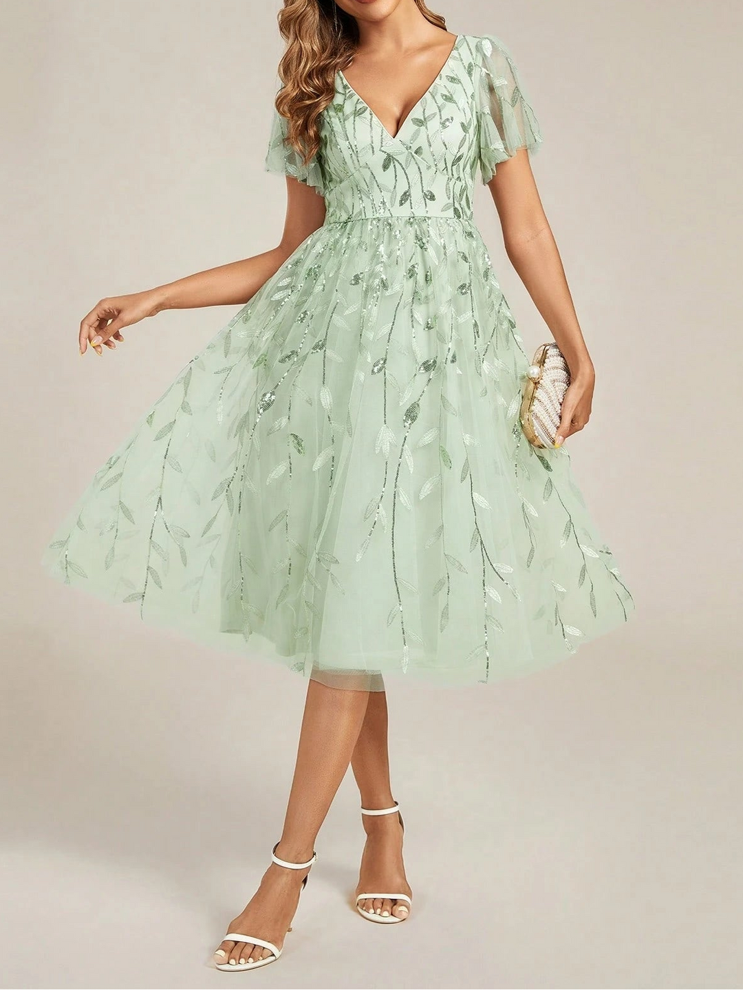 Rochie midi SHEIN, verde