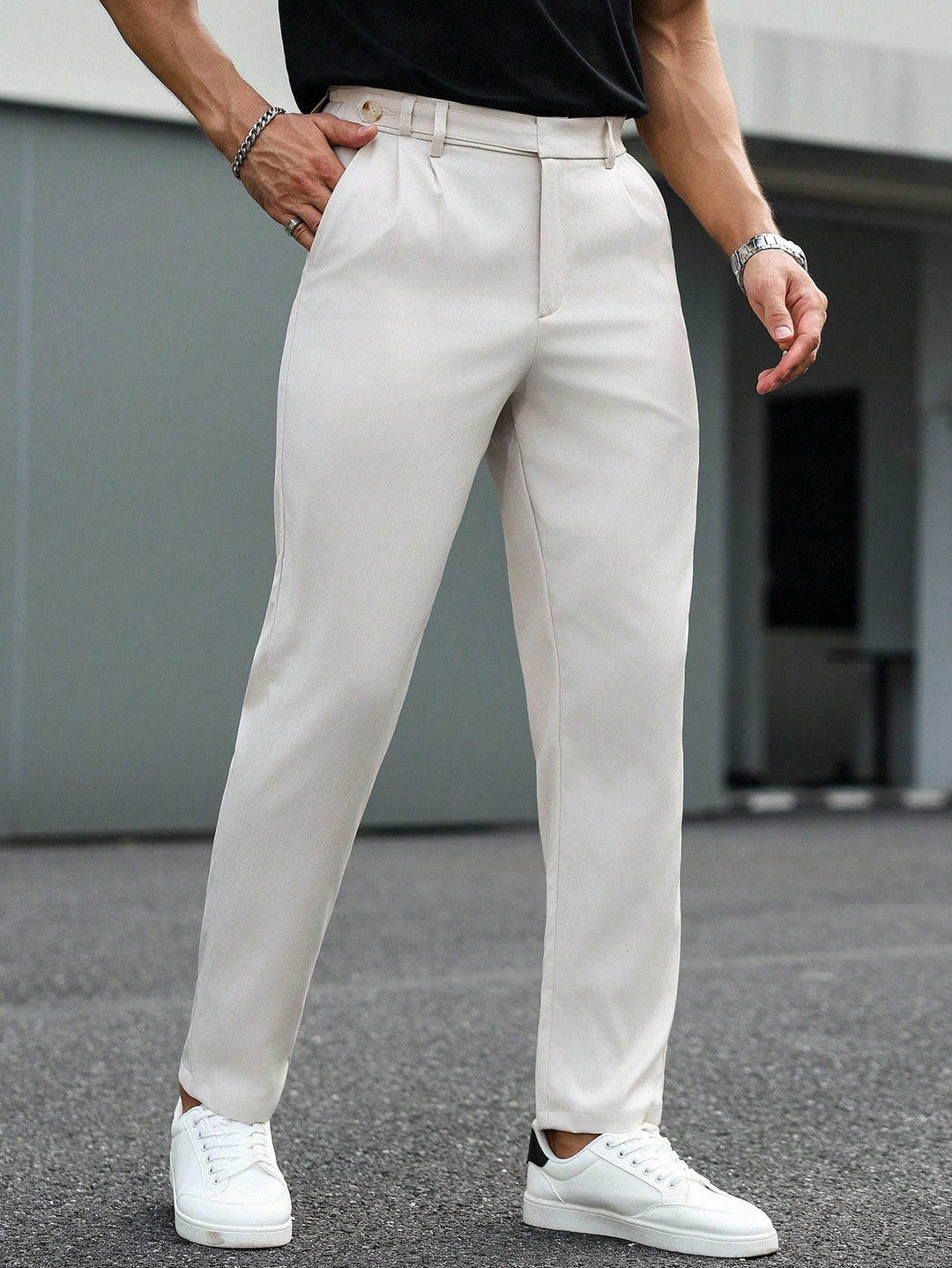 Pantaloni SHEIN, crem
