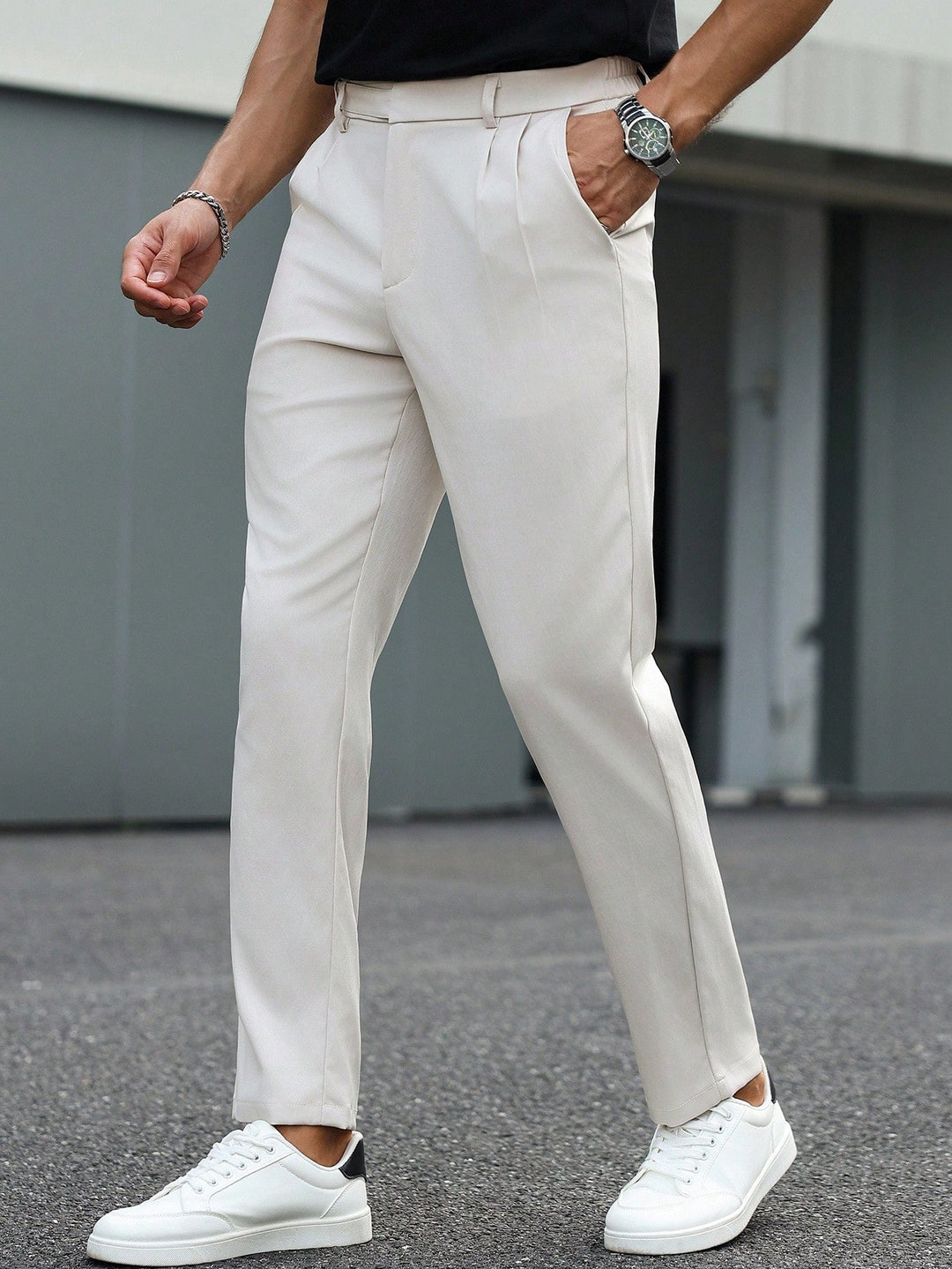 Pantaloni SHEIN, crem