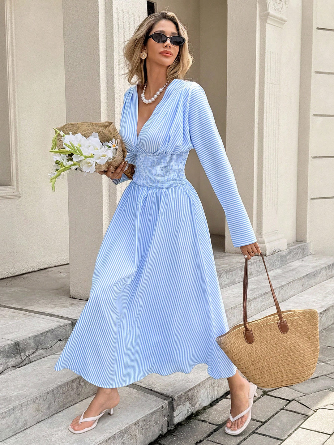 Rochie maxi SHEIN, albastru