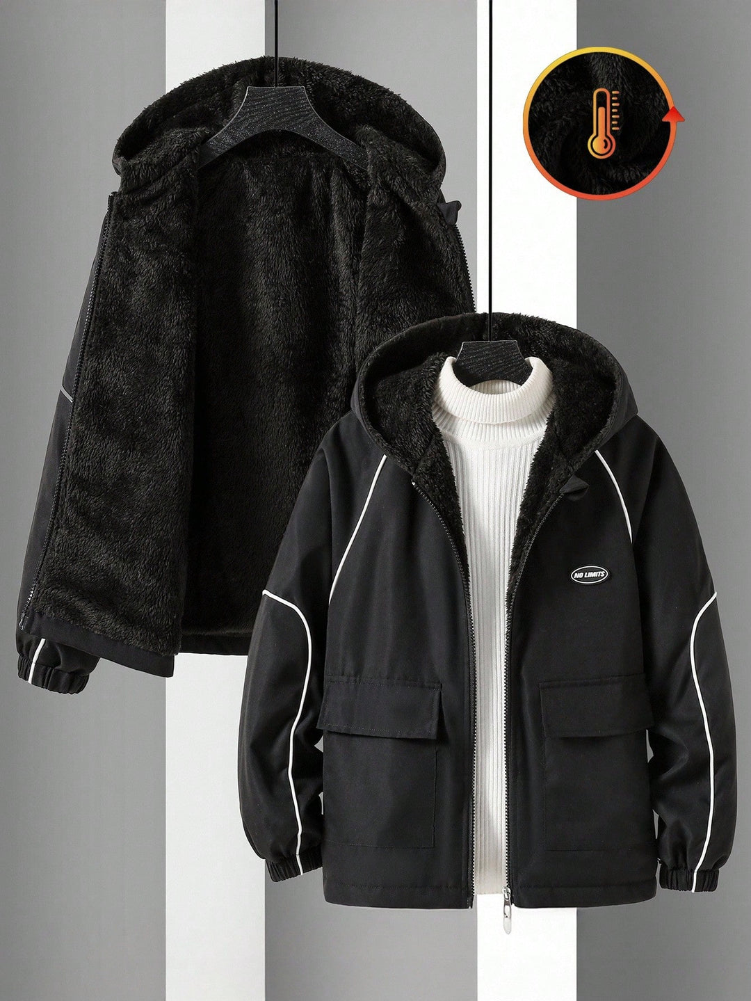 Palton Shein, Negru