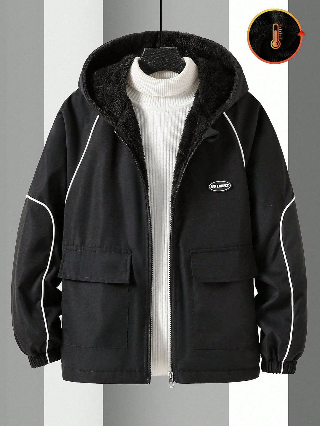 Palton Shein, Negru