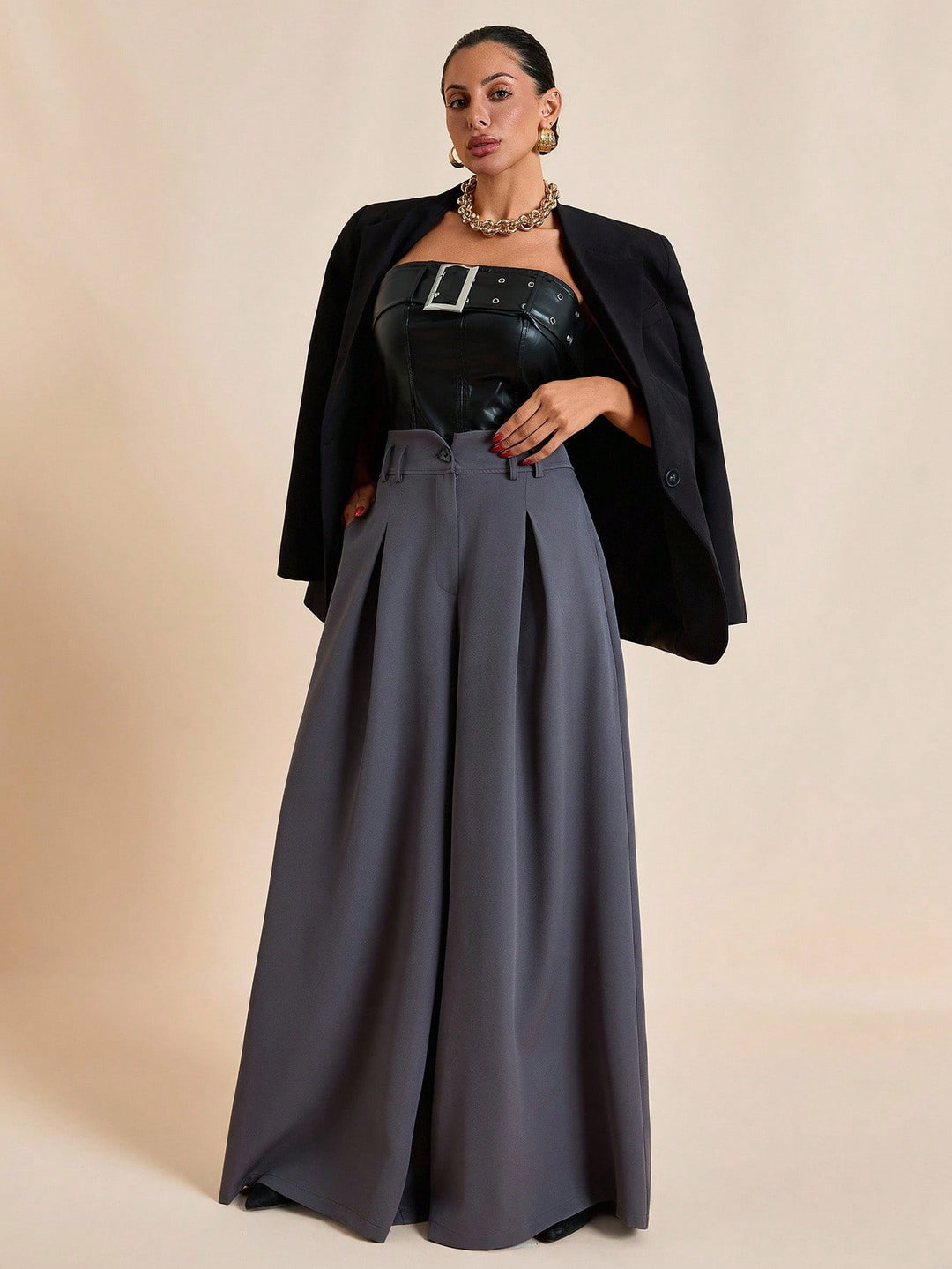 Pantaloni SHEIN, gri