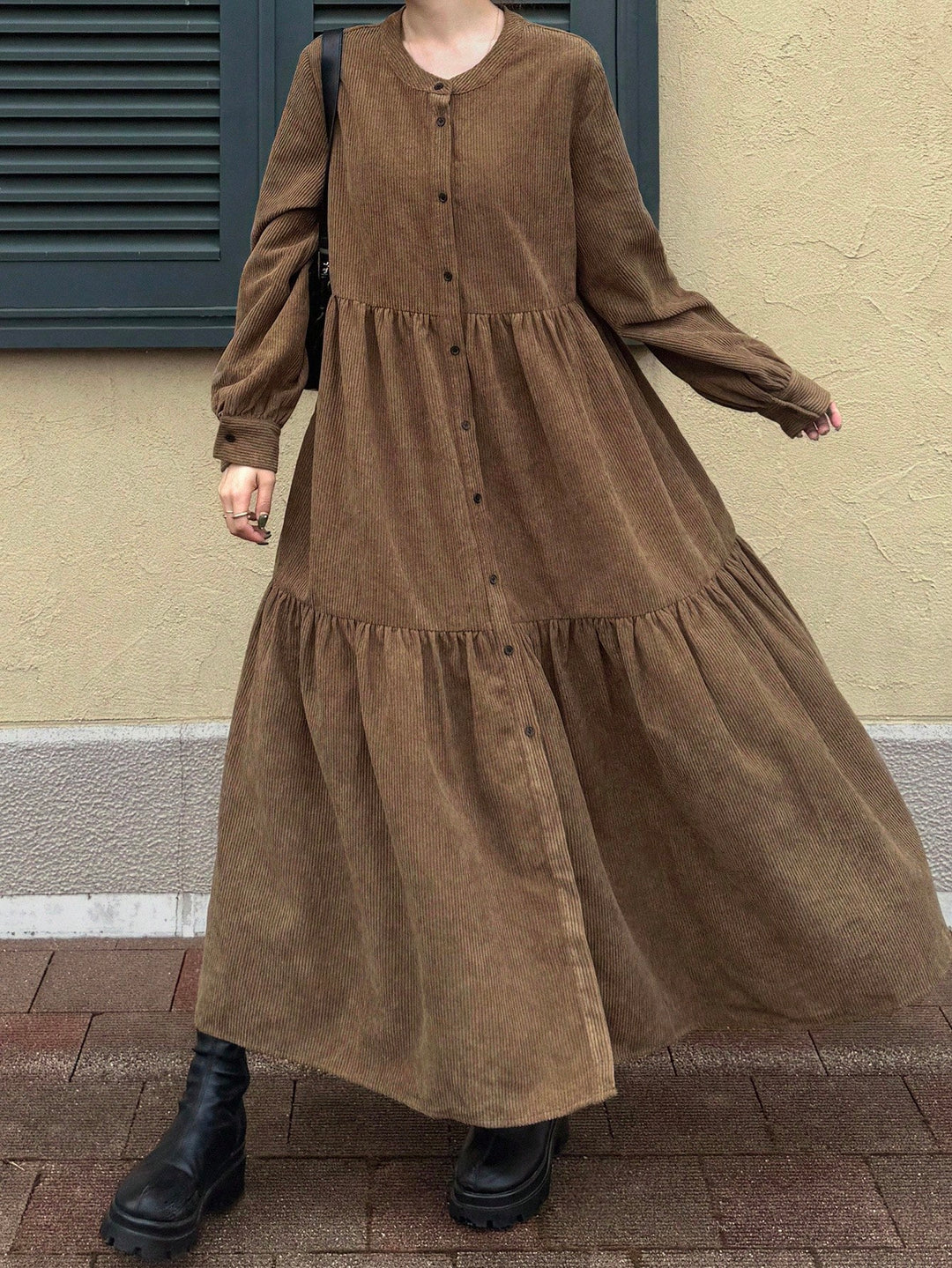 Rochie maxi SHEIN, kaki