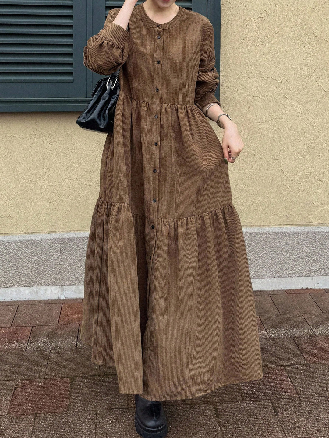 Rochie maxi SHEIN, kaki