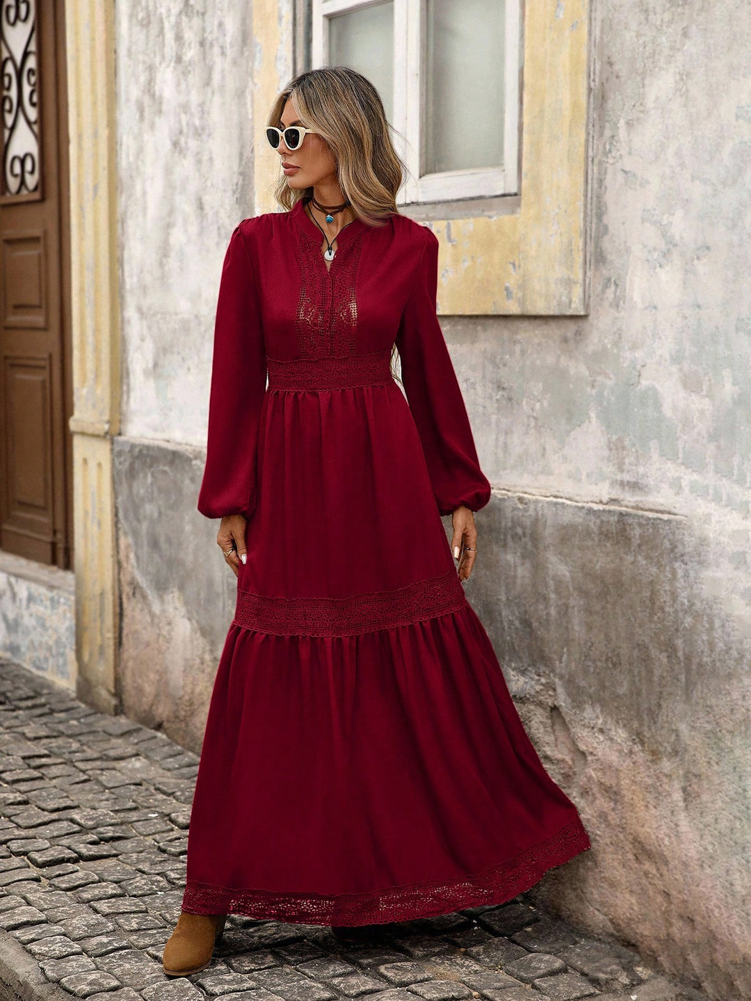 Rochie maxi SHEIN, vișiniu
