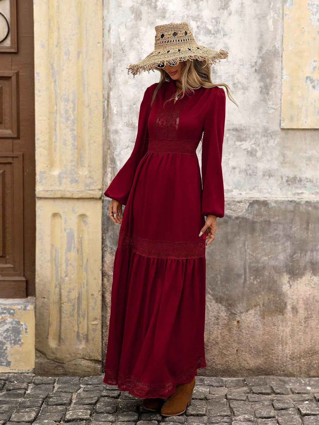 Rochie maxi SHEIN, vișiniu