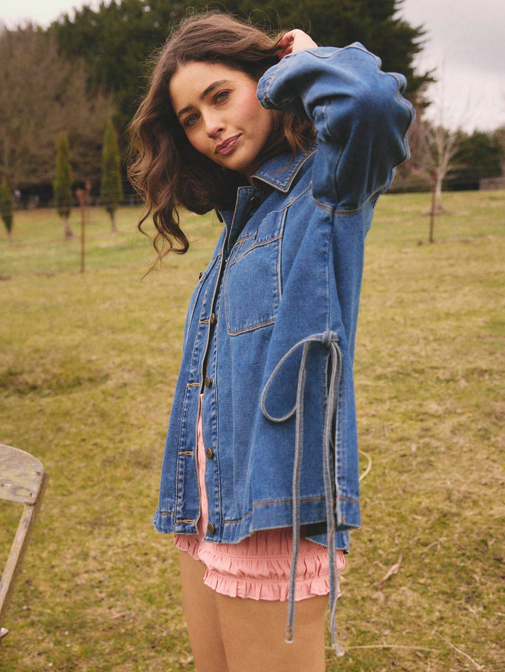 Jachetă denim SHEIN, albastru