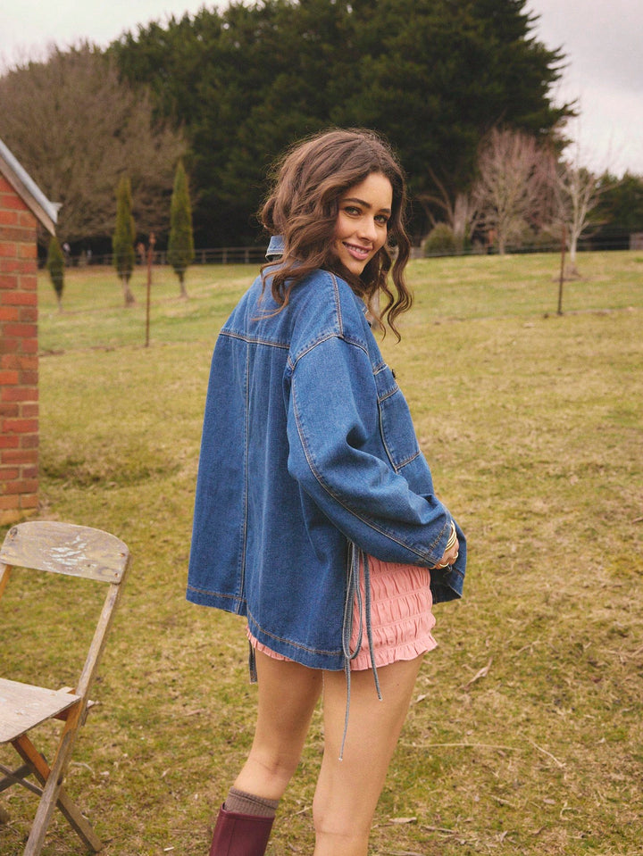 Jachetă denim SHEIN, albastru