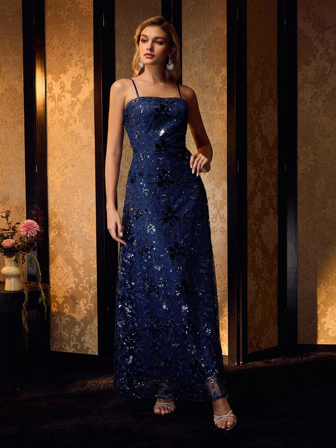 Rochie maxi SHEIN, albastru