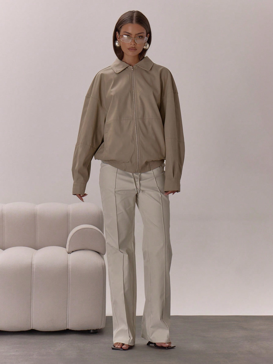 Jachetă SHEIN, kaki