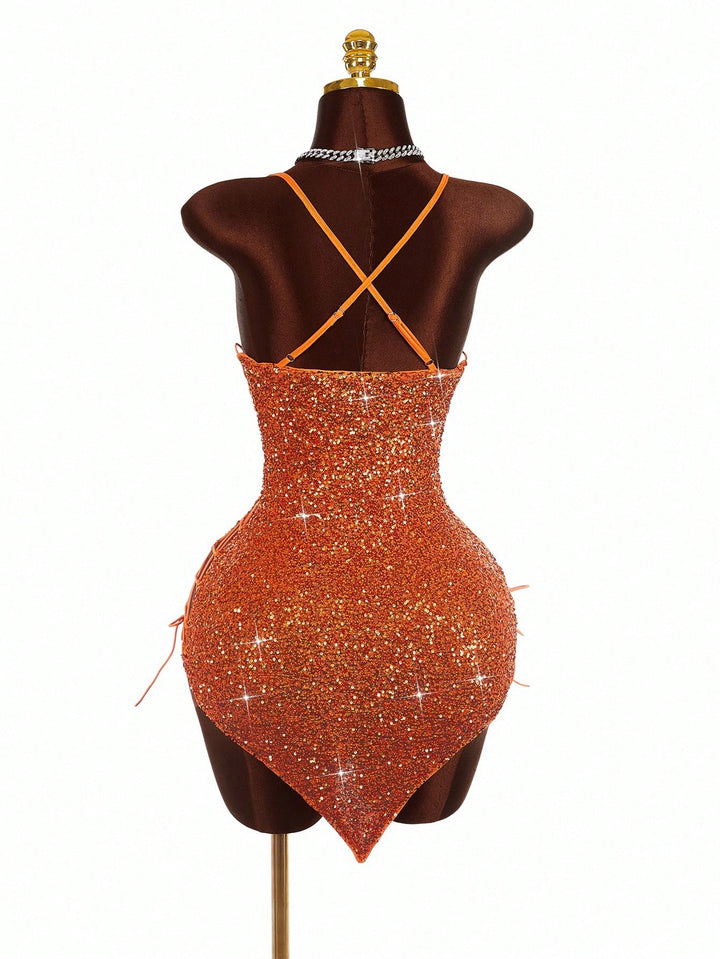 Rochie mini SHEIN, portocaliu