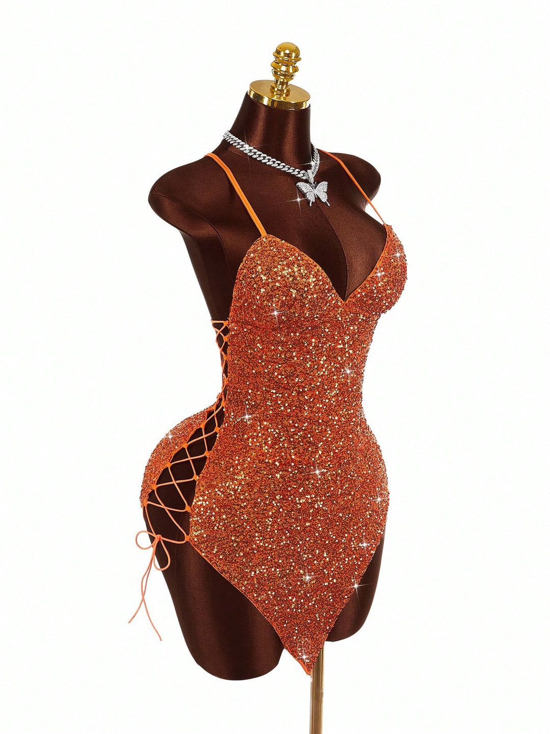 Rochie mini SHEIN, portocaliu