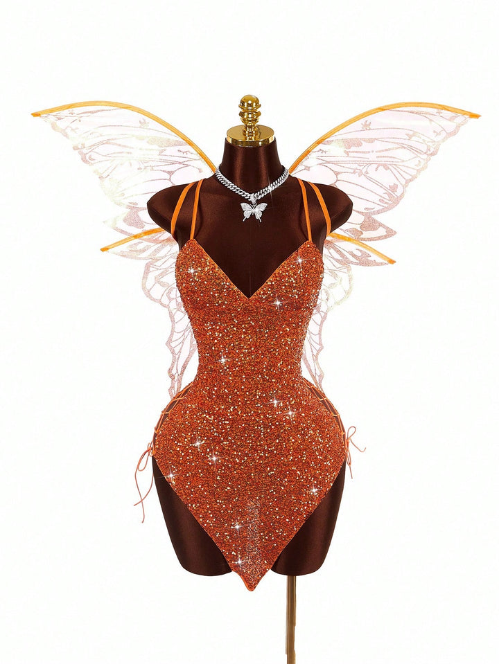 Rochie mini SHEIN, portocaliu