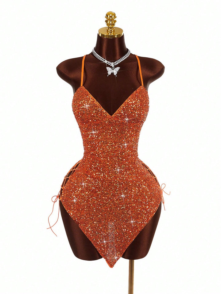 Rochie mini SHEIN, portocaliu