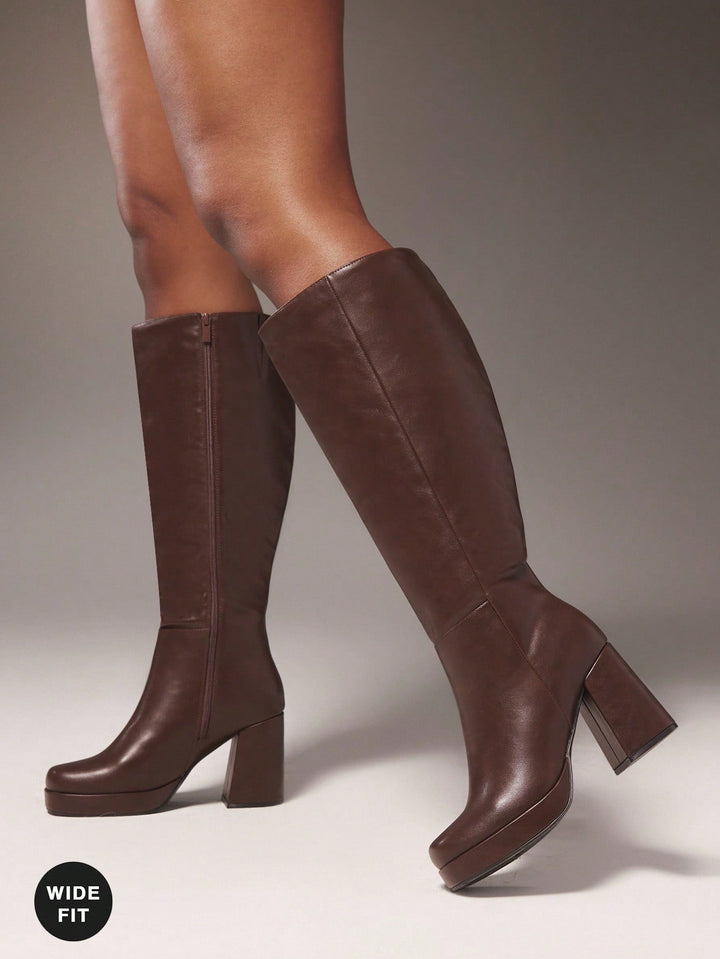Botine SHEIN, maro