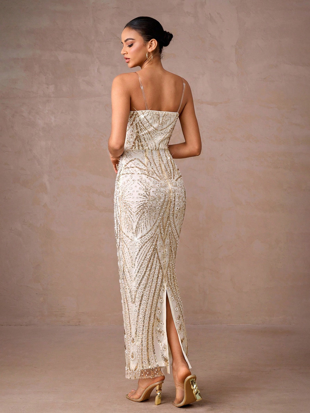 Rochie maxi SHEIN, bej
