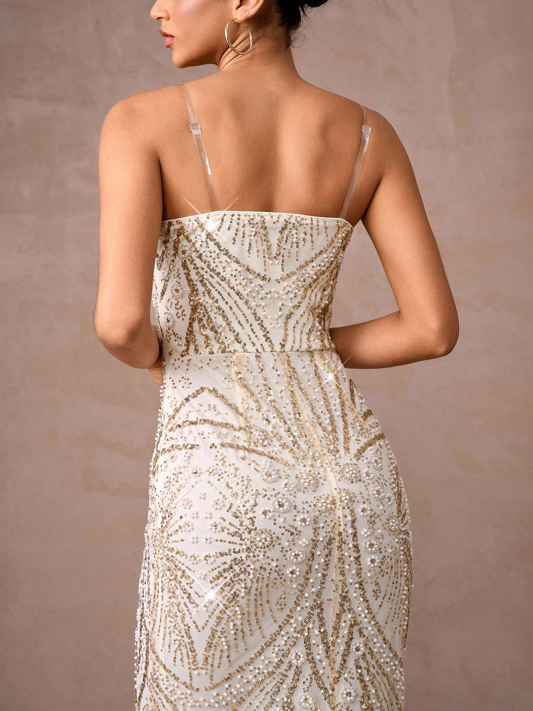 Rochie maxi SHEIN, bej