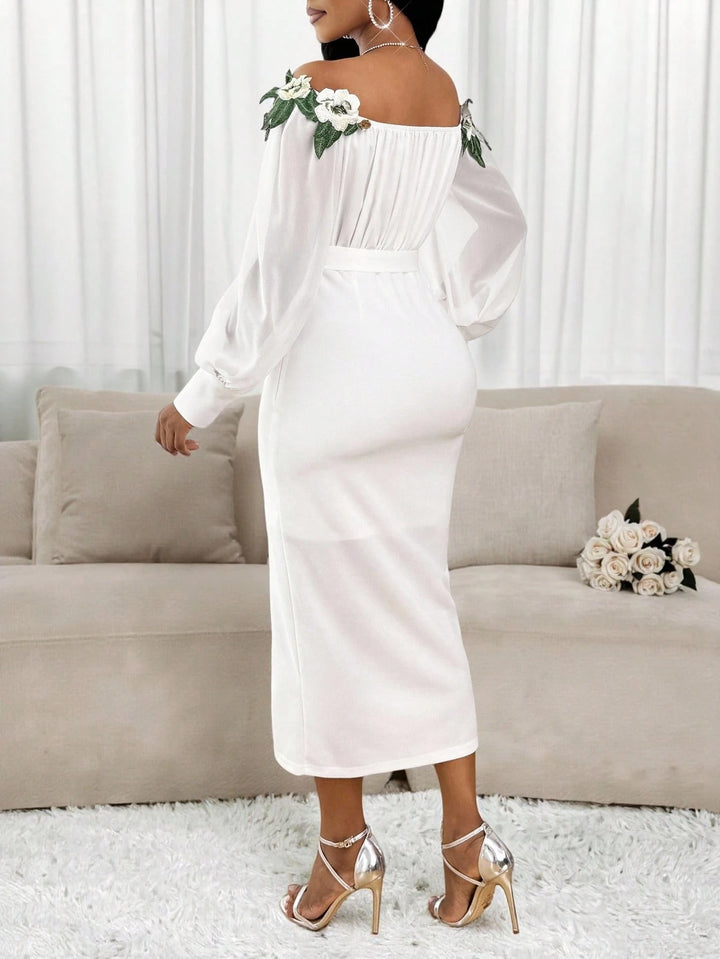 Rochie maxi SHEIN, alb