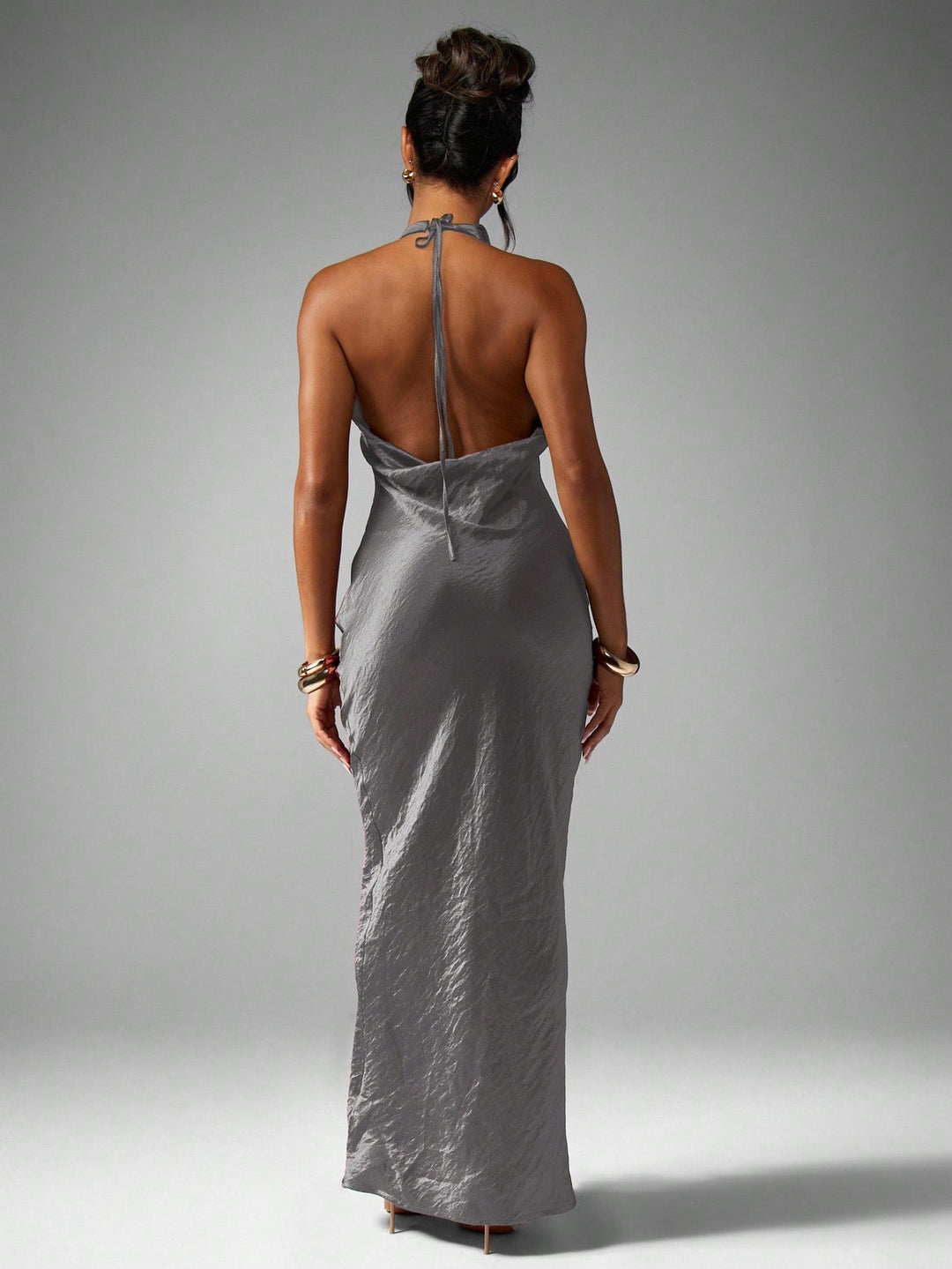 Rochie maxi Missguided by Shein, gri