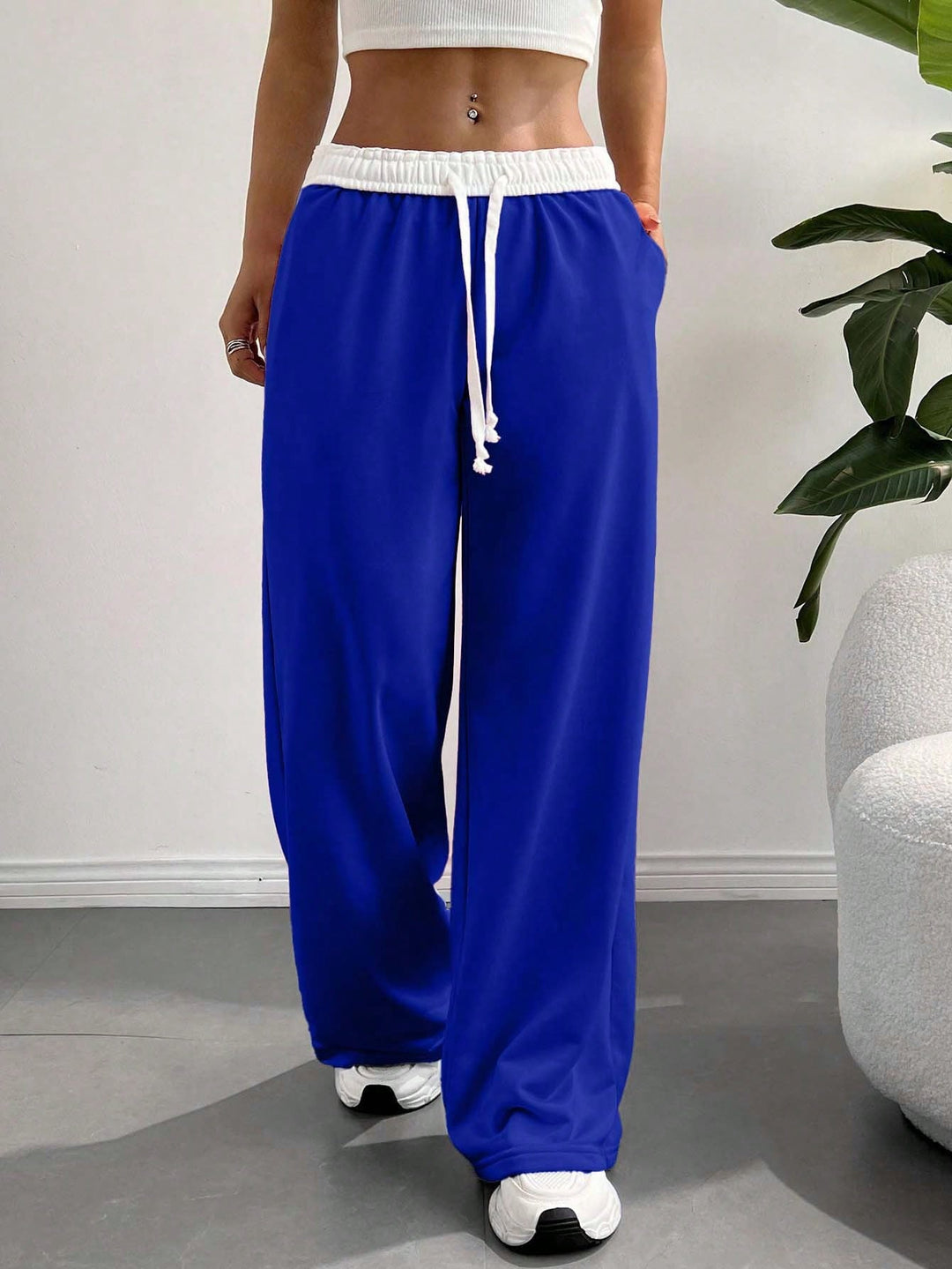 Pantaloni SHEIN, albastru