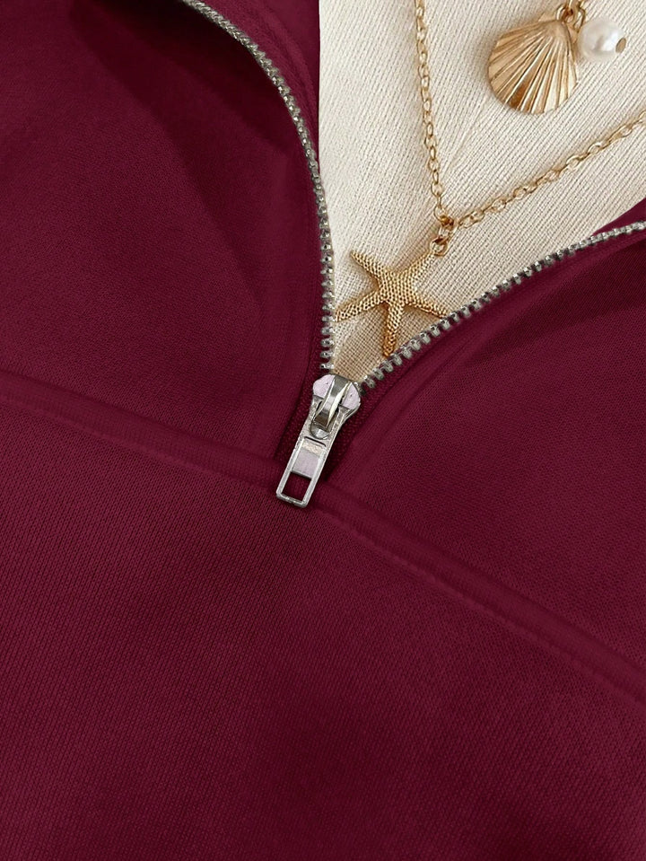 Hanorac SHEIN, vișiniu