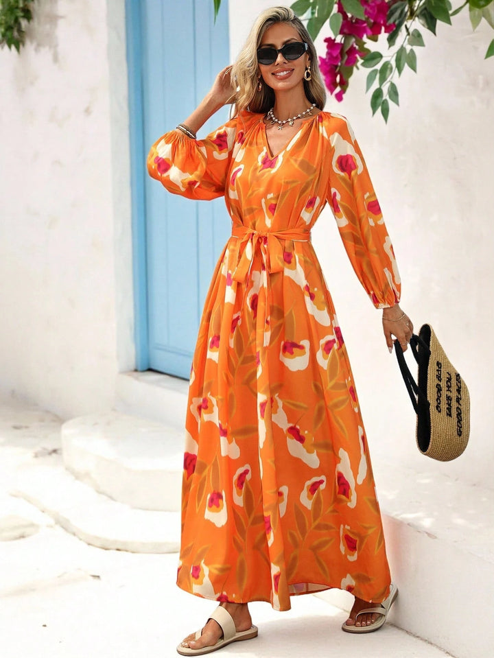 Rochie maxi SHEIN, portocaliu