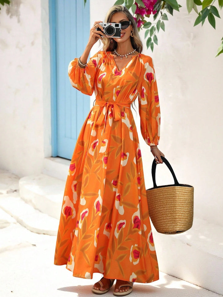 Rochie maxi SHEIN, portocaliu