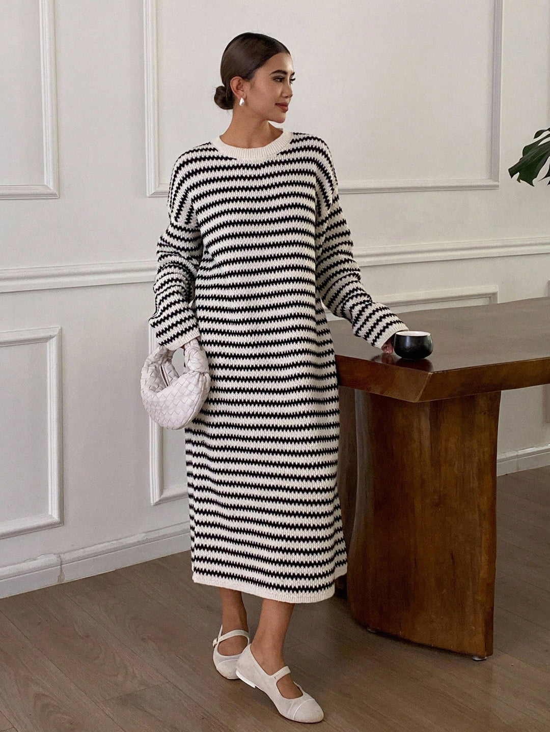 Rochie midi SHEIN, bej