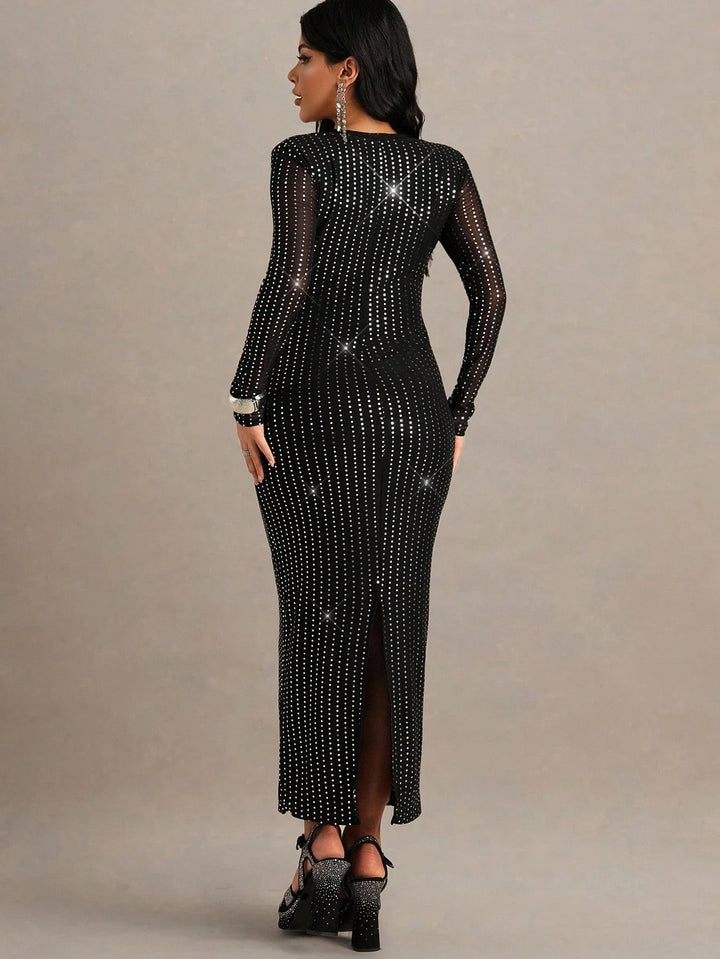 Shein maxi ruha, fekete
