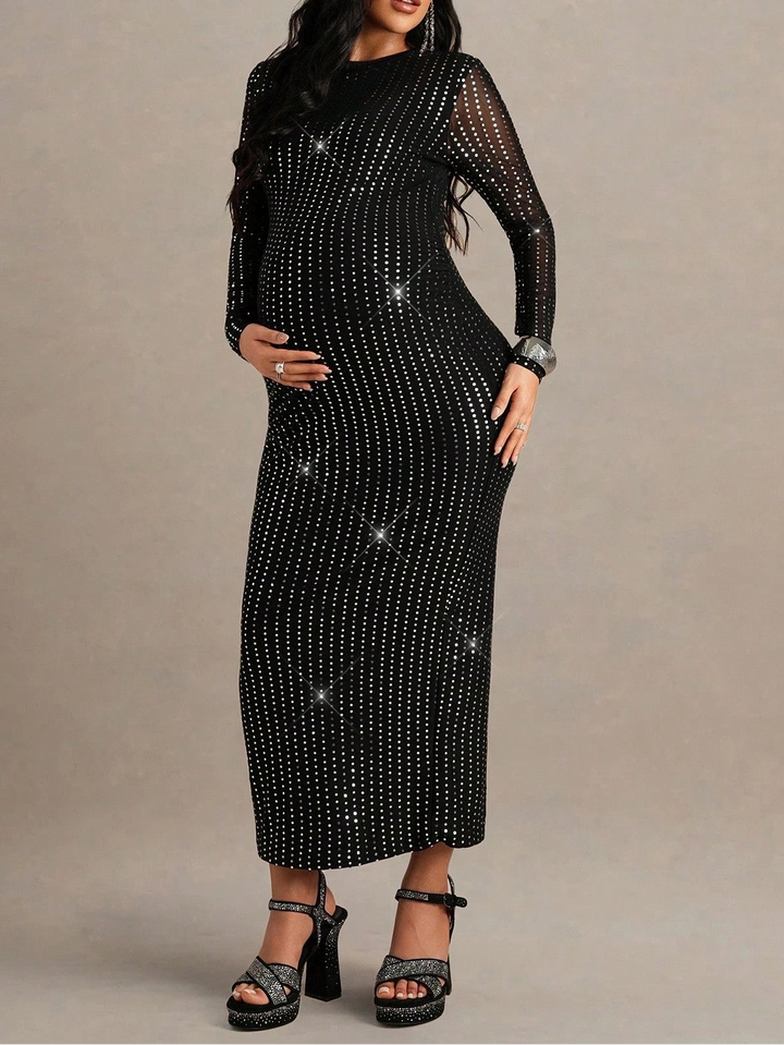 Shein maxi ruha, fekete