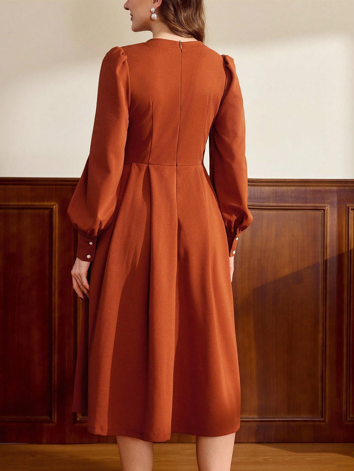 Rochie midi SHEIN, maro