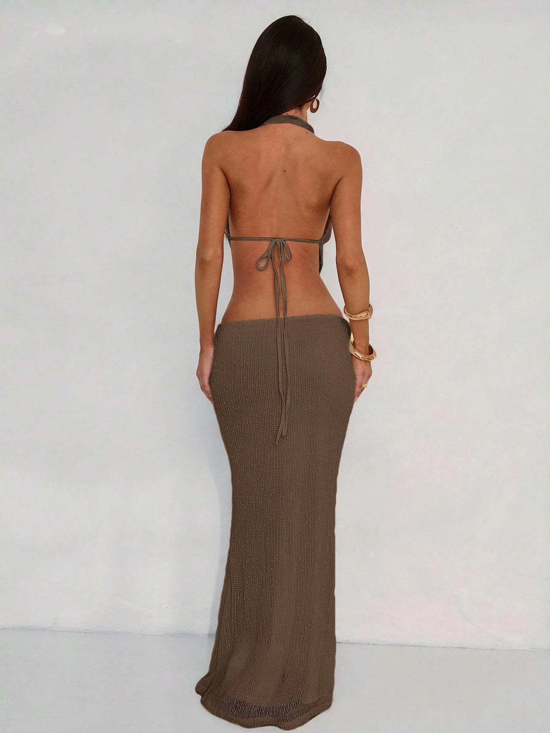Rochie maxi SHEIN, maro