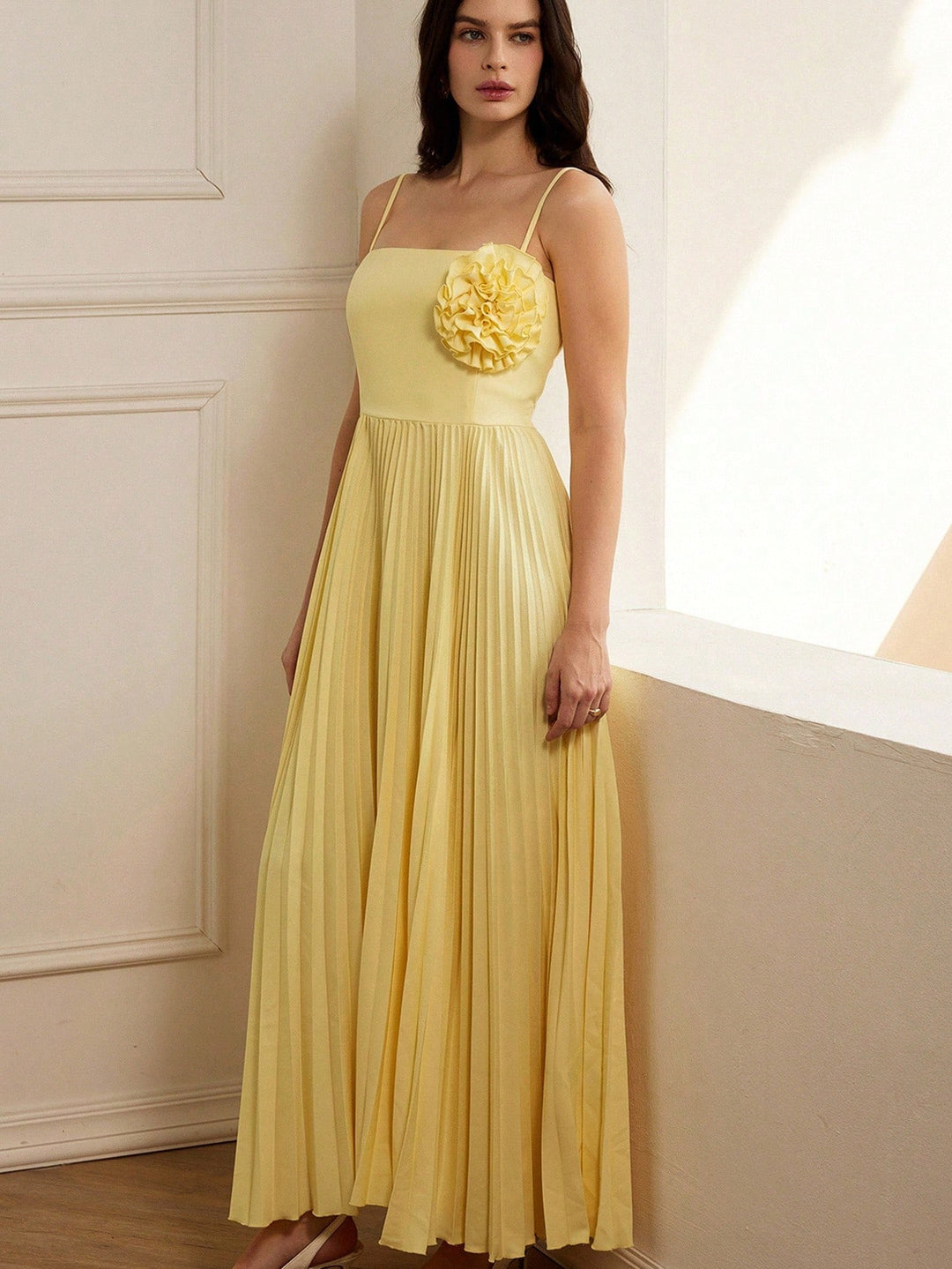 SHEIN Yellow Maxi Dress