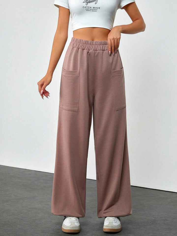 Pantaloni SHEIN, maro