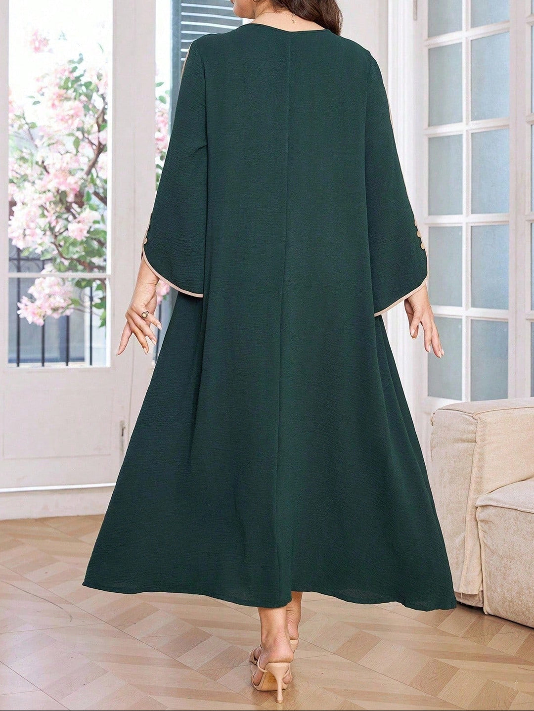 Rochie maxi Shein Curve+, verde